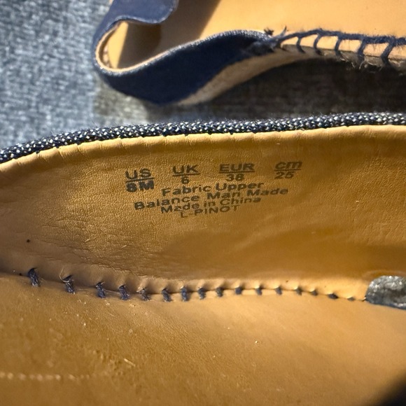 Franco Sarto Sandals Womens 8 Denim Espadrille Wedge Slip On Casual Classy - Picture 7 of 7